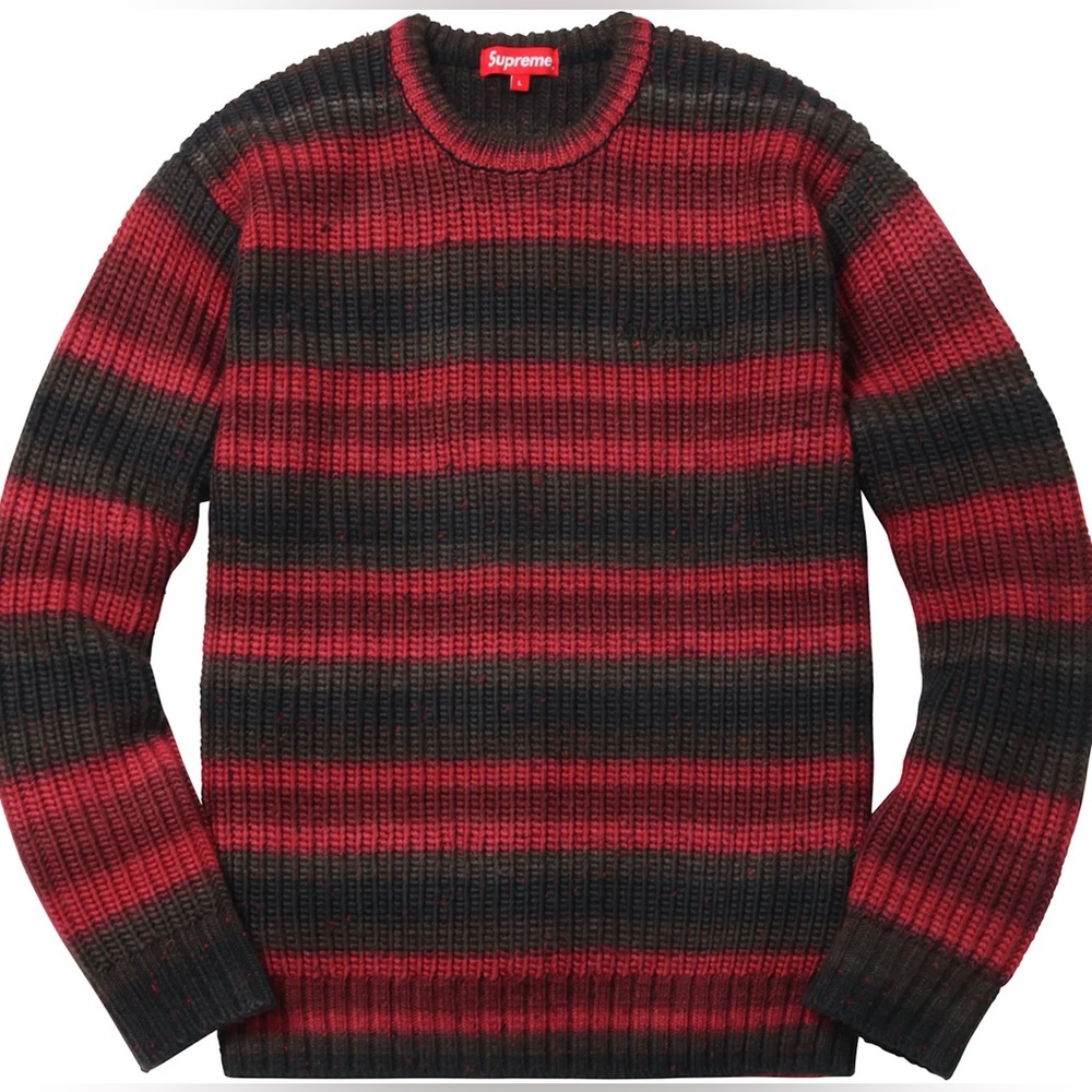 Supreme NWT ombré sweater XL red and black